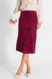 Saia Midi com Pesponto de Alfaiataria Feminina Helen - Bordo Port Royale - Tlic Rio