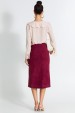 Saia Midi com Pesponto de Alfaiataria Feminina Helen - Bordo Port Royale - Tlic Rio