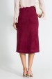Saia Midi com Pesponto de Alfaiataria Feminina Helen - Bordo Port Royale - Tlic Rio