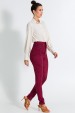 Calça Skinny com Pespontado de Alfaiataria Feminina Giana - Bordo - Tlic Rio