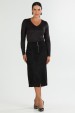 Saia Midi com Pesponto de Alfaiataria Feminina Helen - Preto - Tlic Rio