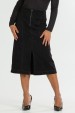 Saia Midi com Pesponto de Alfaiataria Feminina Helen - Preto - Tlic Rio