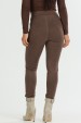 Calça Skinny com Pespontado de Alfaiataria Feminina Giana - Chocolate - Tlic Rio