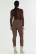 Calça Skinny com Pespontado de Alfaiataria Feminina Giana - Chocolate - Tlic Rio