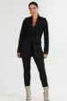Blazer Alongado com Recorte Frontal de Alfaiataria Feminina Electra -Preto - Tlic Rio