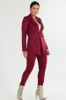 Blazer Alongado com Recorte Frontal de Alfaiataria Feminina Electra - Bordo - Tlic Rio