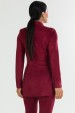 Blazer Alongado com Recorte Frontal de Alfaiataria Feminina Electra - Bordo - Tlic Rio