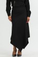 Saia Midi de Suede Alfaiataria Feminina Anabela - Preto - Tlic Rio