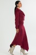 Saia Midi de Suede Alfaiataria Feminina Anabela - Bordo - Tlic Rio