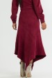 Saia Midi de Suede Alfaiataria Feminina Anabela - Bordo - Tlic Rio