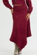 Saia Midi de Suede Alfaiataria Feminina Anabela - Bordo - Tlic Rio
