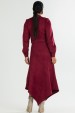 Saia Midi de Suede Alfaiataria Feminina Anabela - Bordo - Tlic Rio