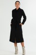 Vestido Midi Texturizado de Alfaiataria Feminina Lya - Preto - Tlic Rio