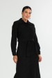 Vestido Midi Texturizado de Alfaiataria Feminina Lya - Preto - Tlic Rio