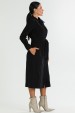 Vestido Midi Texturizado de Alfaiataria Feminina Lya - Preto - Tlic Rio