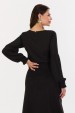 Blusa Manga Longa Bufante de Alfaiataria Feminina Mirian  - Preto - Tlic Rio