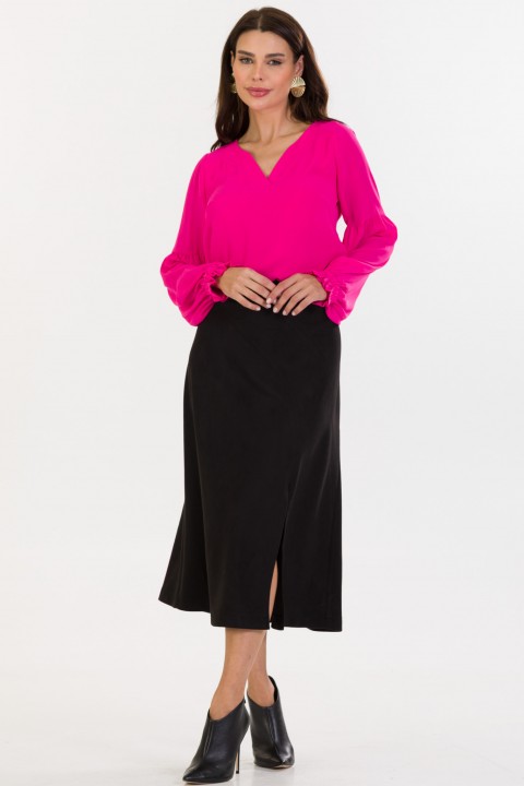 Blusa Manga Longa Bufante de Alfaiataria Feminina Mirian  - Pink - Tlic Rio