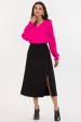 Blusa Manga Longa Bufante de Alfaiataria Feminina Mirian  - Pink - Tlic Rio