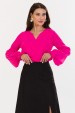 Blusa Manga Longa Bufante de Alfaiataria Feminina Mirian  - Pink - Tlic Rio