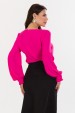 Blusa Manga Longa Bufante de Alfaiataria Feminina Mirian  - Pink - Tlic Rio