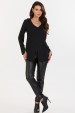Blusa de Alfaiataria Feminina Manga Longa Felipa - Preto - Tlic Rio