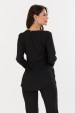 Blusa de Alfaiataria Feminina Manga Longa Felipa - Preto - Tlic Rio