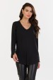 Blusa de Alfaiataria Feminina Manga Longa Felipa - Preto - Tlic Rio