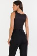 Blusa Cropped Regata de Alfaiataria Feminina Capitu - Preto - Tlic Rio