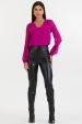Calça Skinny de Poliuretano Raquel -  Preto - Tlic Rio