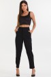 Calça Reta de Alfaiataria Feminina Kaila - Preto - Tlic Rio