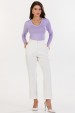 Blusa Manga Longa Basica de Alfaiataria Feminina Juliana - Lilas - Tlic Rio