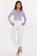 Blusa Manga Longa Basica de Alfaiataria Feminina Juliana - Lilas - Tlic Rio