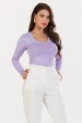 Blusa Manga Longa Basica de Alfaiataria Feminina Juliana - Lilas - Tlic Rio