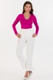 Blusa Manga Longa Basica de Alfaiataria Feminina Juliana - Pink - Tlic Rio