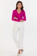 Blusa Manga Longa Basica de Alfaiataria Feminina Juliana - Pink - Tlic Rio