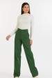 Calça Reta de Alfaiataria Feminina Pérola - Verde Militar - Tlic Rio