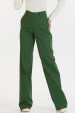 Calça Reta de Alfaiataria Feminina Pérola - Verde Militar - Tlic Rio