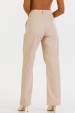 Calça Reta de Alfaiataria Feminina Pérola - Bege Fendi - Tlic Rio
