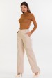 Calça Reta de Alfaiataria Feminina Pérola - Bege Fendi - Tlic Rio