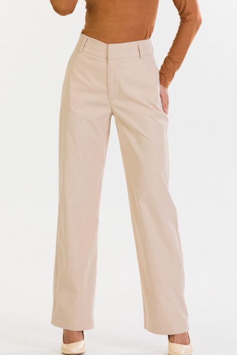 Calça Reta de Alfaiataria Feminina Pérola - Bege Fendi - Tlic Rio
