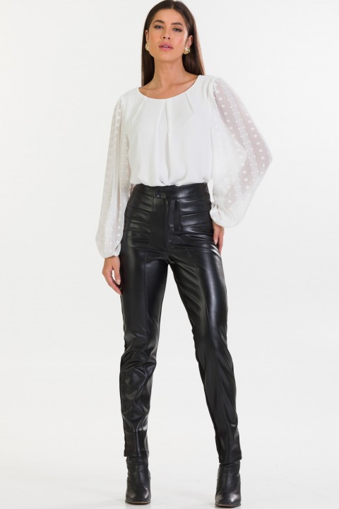 Calça Justa de Alfaiataria Feminina Yanni - Preto - Tlic Rio
