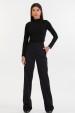 Blusa Manga Longa com Gola Alta de Alfaiataria Feminina Kezia - Preto - Tlic Rio