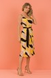 Vestido Marisa - Amarelo com Preto - Tlic Rio