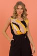 Blusa Aimê - Amarelo com Preto - Tlic Rio