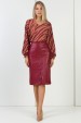 Blusa Oriana - Zebra Camel com Vinho - Tlic Rio