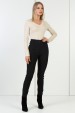 Calça Skinny Feminina em Tecido Plano - Melinda - Preto - Tlic Rio
