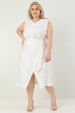 Saia Midi de Alfaiataria Selena - Off White - Tlic Rio
