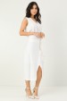 Saia Midi de Alfaiataria Selena - Off White - Tlic Rio