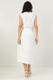 Saia Midi de Alfaiataria Selena - Off White - Tlic Rio