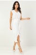 Saia Midi de Alfaiataria Selena - Off White - Tlic Rio